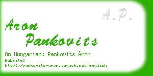 aron pankovits business card